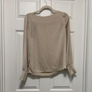H&M Cream Long Sleeve Blouse